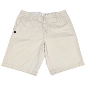 Marc Ecko Cut N Sew 34W Shorts Cream Tan  Men 34 Waist Y2K
